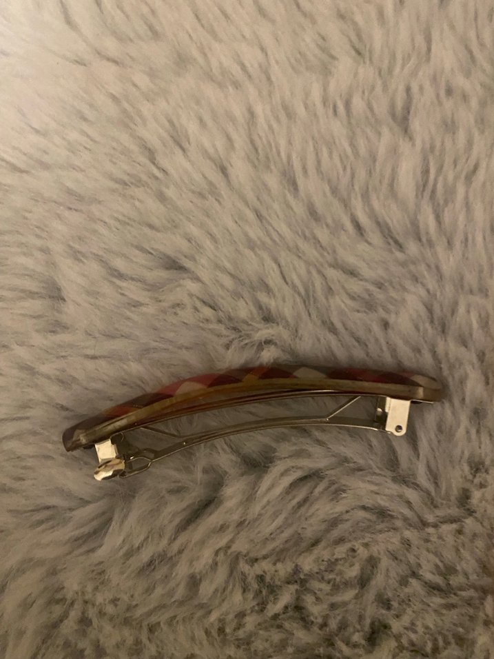 Bordo Ekoseli vintage toka - Görsel 3