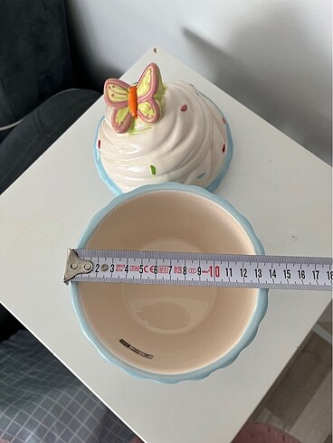  Beden Seramik Cupcake kapaklı kavanoz
