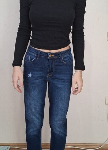 m Beden mavi Renk defacto jean pantalon 