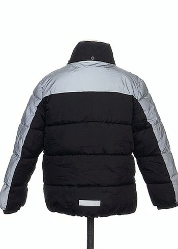 Gri Siyah Fermuarlı Erkek Çocuk Mont - Görsel 2