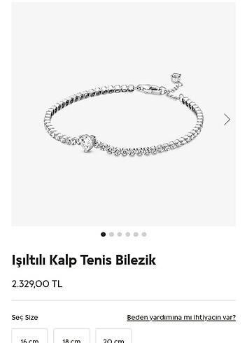 Işıltılı Kalp Tenis Bileklik 
