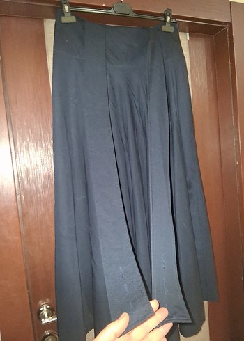 Lacivert Uzun Pilili Kadın Etek - Görsel 2