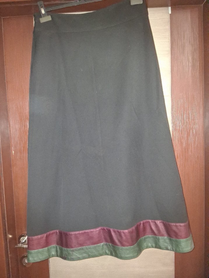 Nakışlı Drapeli Uzun Bohem Etek - Görsel 2