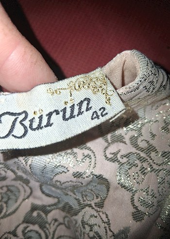 Bej Nakışlı Uzun Kollu Kadın Elbise - Görsel 5