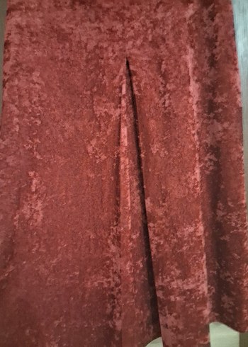 Bordo Drapeli Uzun Bohem Etek - Görsel 3