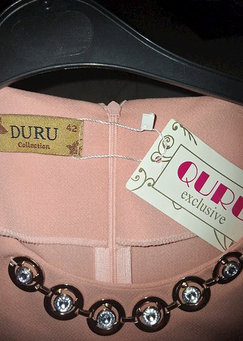 Pembe Uzun Kollu Drapeli Kadın tunik - Görsel 4