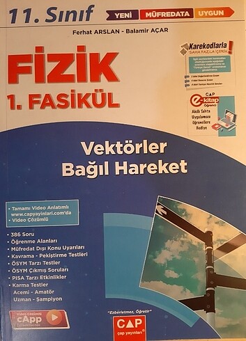 Çap yayınları 11.sınıf fizik fasikül seti