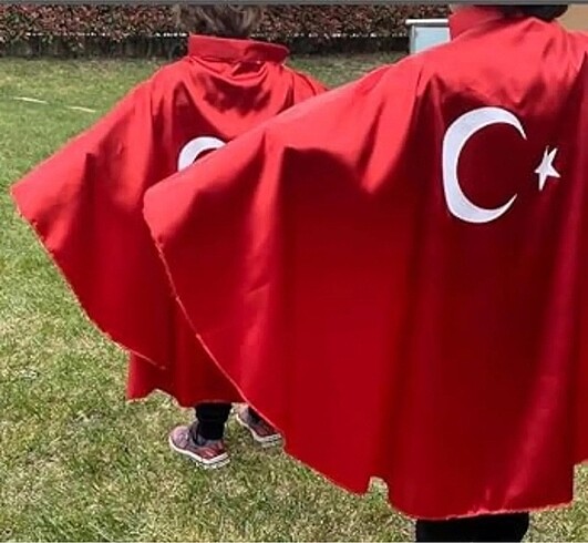 Türk bayrağı pelerin - Görsel 14