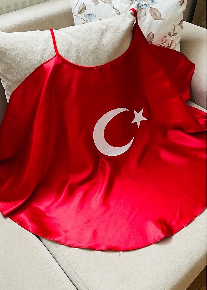 Türk bayrağı pelerin - Görsel 3
