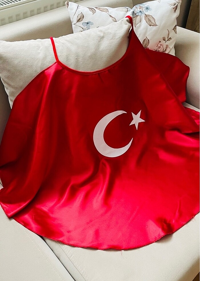 Türk bayrağı pelerin - Görsel 2