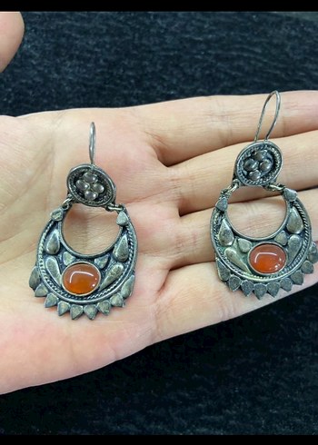 Gümüş 925 ayar antika gümüş küpe