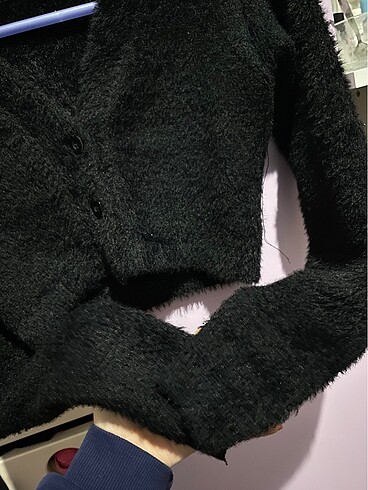 xs Beden siyah Renk Crop hırka