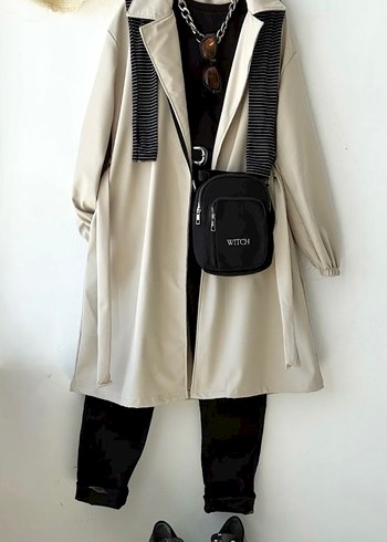 Kadın Camel Uzun Trençkot - Görsel 3