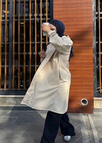 Kadın Camel Uzun Trençkot - Görsel 2