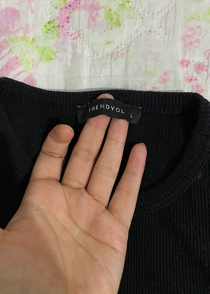 SİYAH SIFIR KOL CROP - Görsel 2