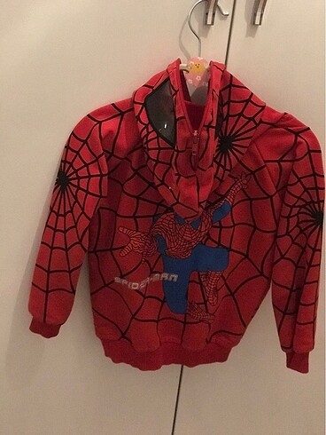 Spiderman ceket kapüşonu fermuarlı