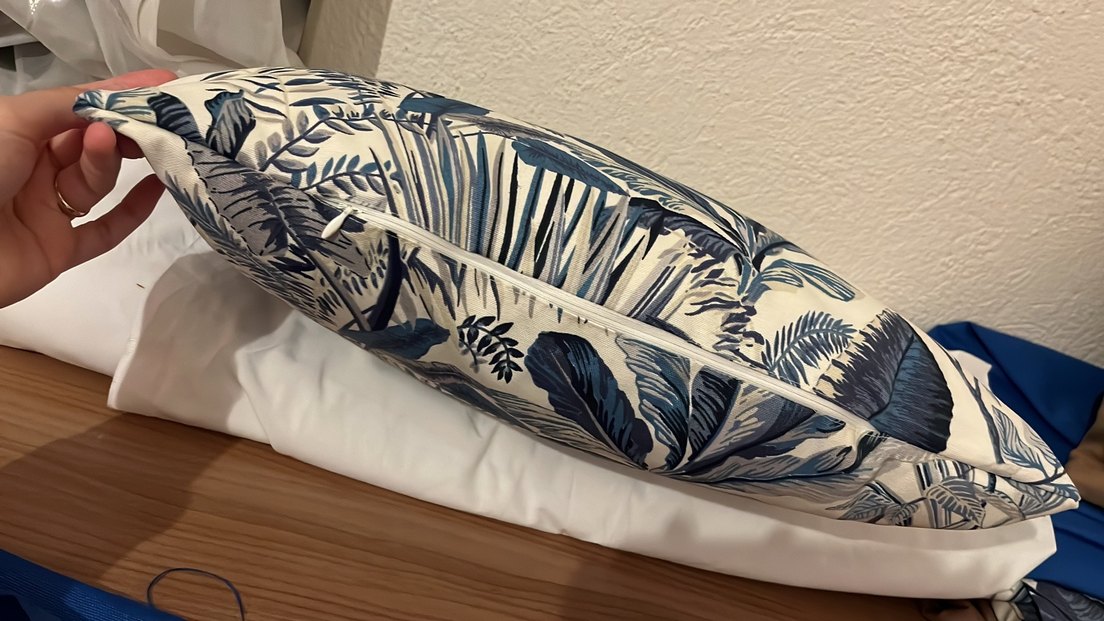 Mavi Desenli Kırlent Kılıfı | 30x50 - Görsel 4