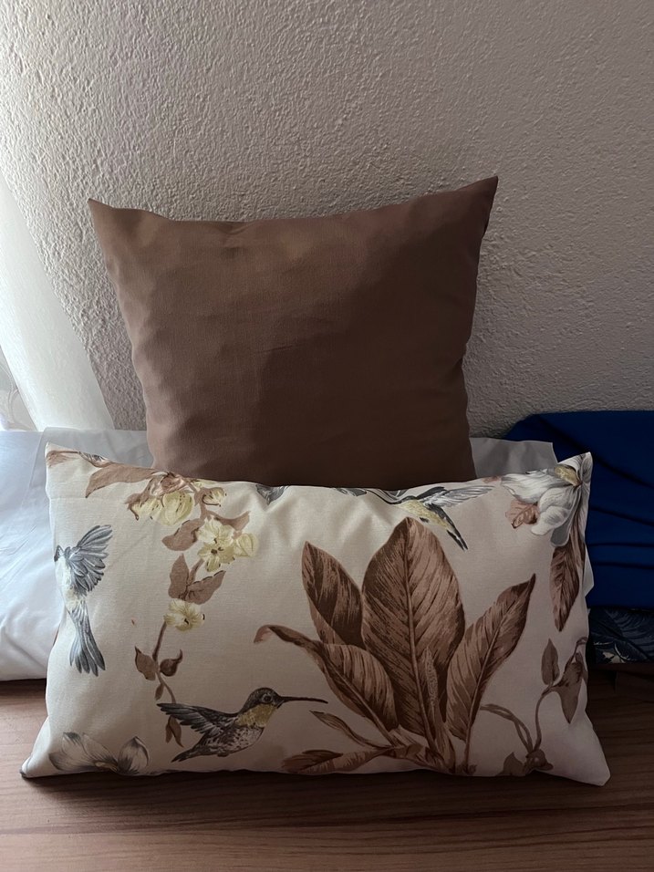 Krem-Kahve Desenli Kırlent | 30x50 - Görsel 3