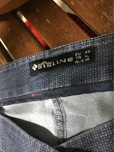 Sisline İnce desenli kumaş pantolon