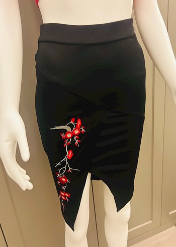 Diğer Kadın Kırmızı Mini Crop Top ve etek
