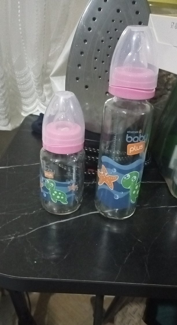 Pembe Cam Bebek Biberon Seti 2'li - Görsel 3