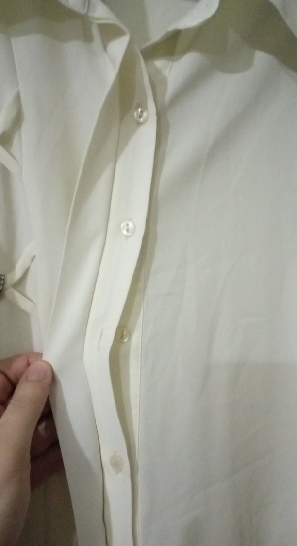 Düğmeli Beyaz Kadın Gömlek - Görsel 5