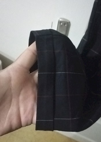 Gri Kemerli Kadın Kumaş Pantolon - Görsel 2