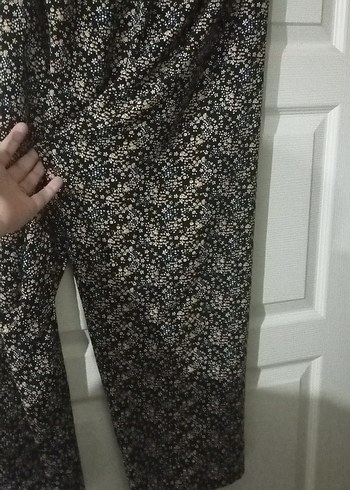 Kadın Siyah Piliseli Rahat Kumaş Pantolon - Görsel 5