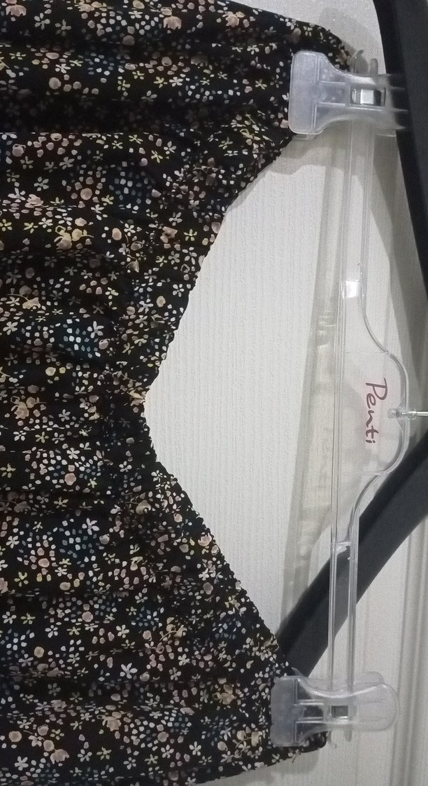 Kadın Siyah Piliseli Rahat Kumaş Pantolon - Görsel 3