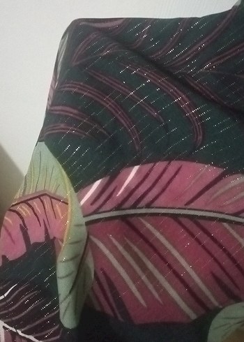 Bohem Çok Renkli Pilili Kadın Kumaş Pantolon - Görsel 3