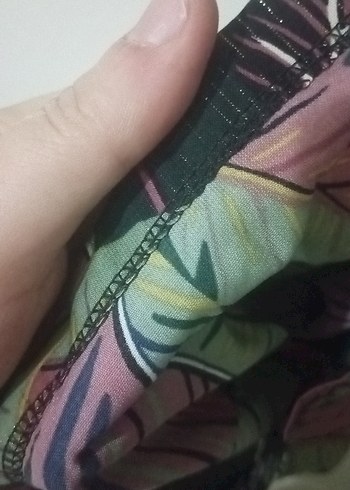 Bohem Çok Renkli Pilili Kadın Kumaş Pantolon - Görsel 2