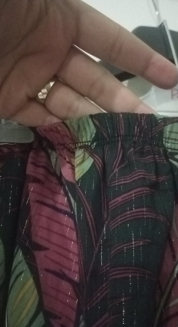 Bohem Çok Renkli Pilili Kadın Kumaş Pantolon - Görsel 5