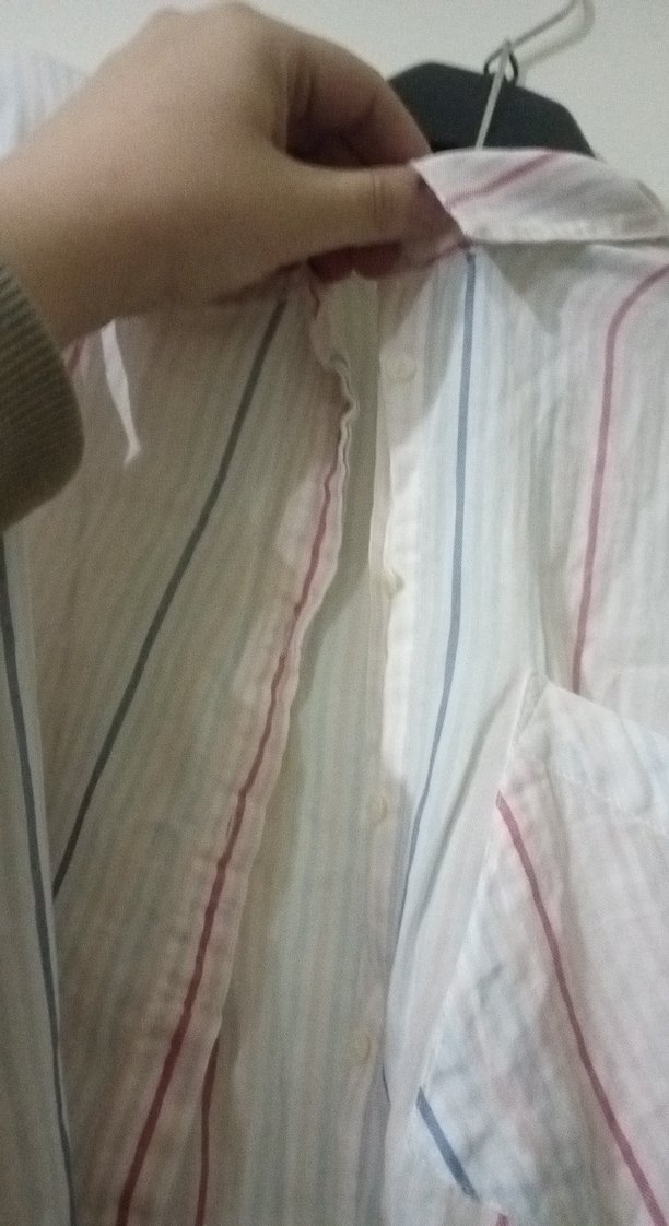 Kadın Beyaz Keten Uzun Kollu Gömlek - Görsel 3