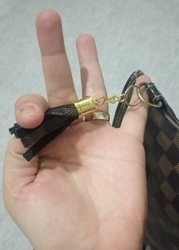 Kahverengi Ekose Desenli Deri Kadın Çanta - Görsel 7