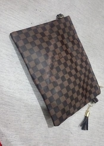 Kahverengi Ekose Desenli Deri Kadın Çanta - Görsel 2