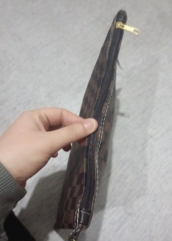 Kahverengi Ekose Desenli Deri Kadın Çanta - Görsel 3