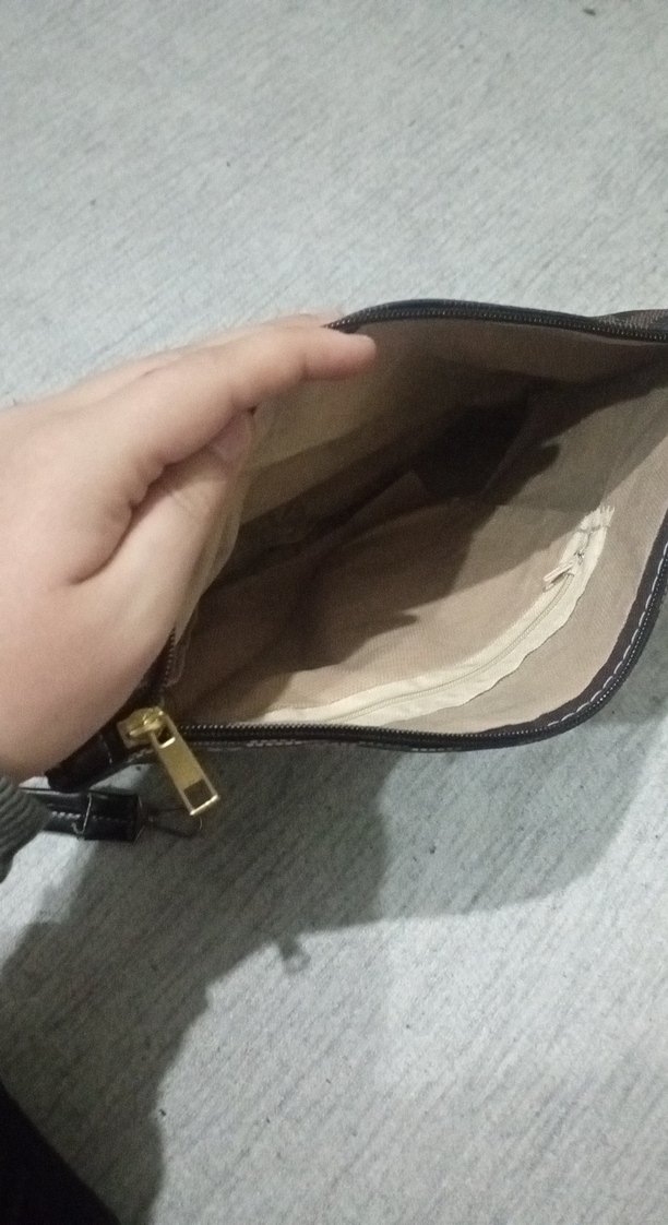 Kahverengi Ekose Desenli Deri Kadın Çanta - Görsel 4