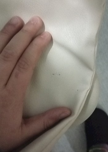 Beyaz Deri Fermuarlı Kadın Çanta - Görsel 6