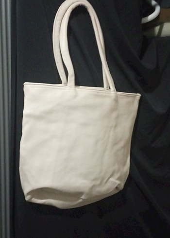 Beyaz Deri Fermuarlı Kadın Çanta - Görsel 2