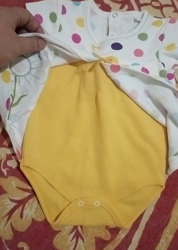 Çok Renkli Puantiyeli Bebek Tulum - Görsel 4