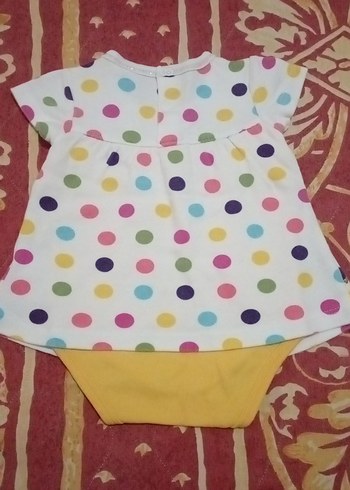 Çok Renkli Puantiyeli Bebek Tulum - Görsel 3