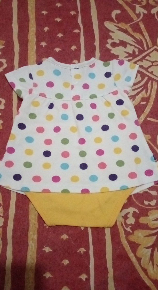 Çok Renkli Puantiyeli Bebek Tulum - Görsel 3