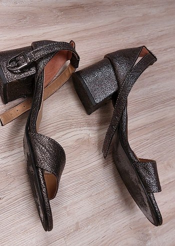 koyu gri  Topuklu genç kız Ayakkabı - Görsel 2