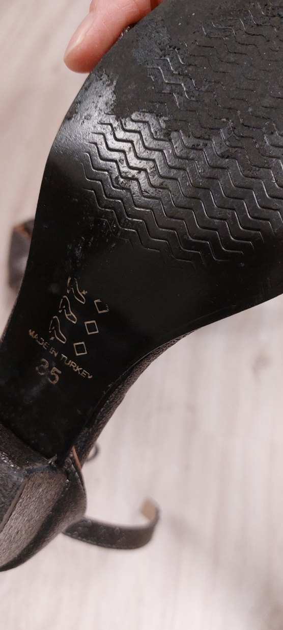 koyu gri  Topuklu genç kız Ayakkabı - Görsel 3