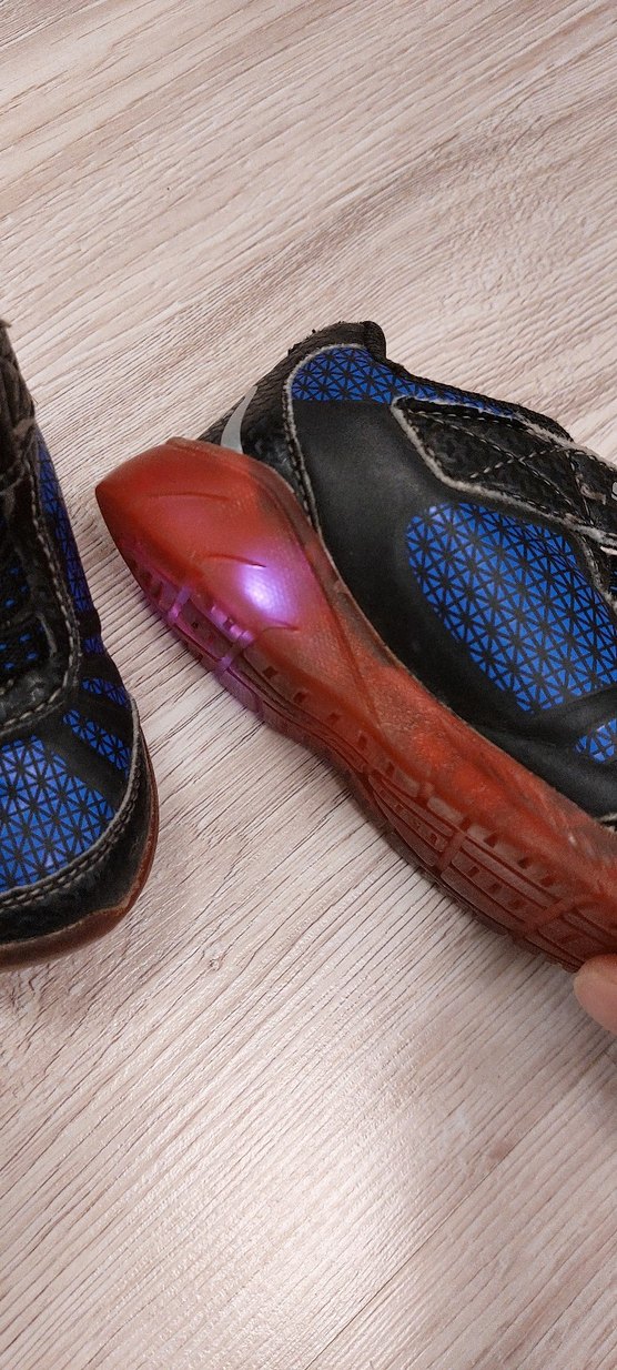 Koyu Kırmızı ve lacivert ışıklı Erkek Çocuk Spor Ayakkabı - Görsel 2