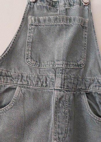 Gri Denim Erkek Çocuk Salopet - Görsel 2