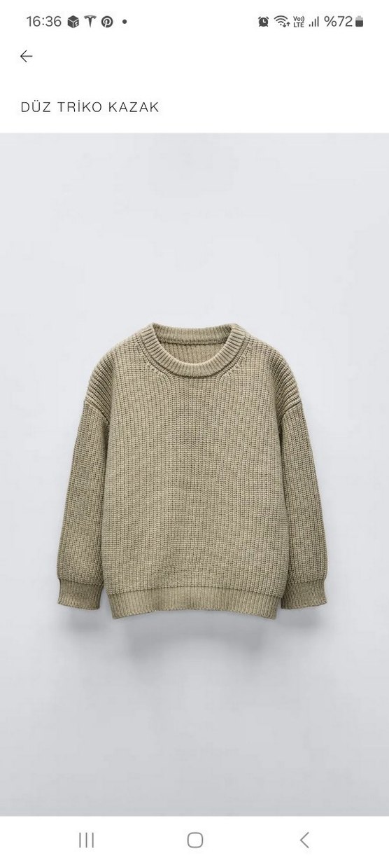 Bej çocuk Örgü Triko Kazak - Görsel 4