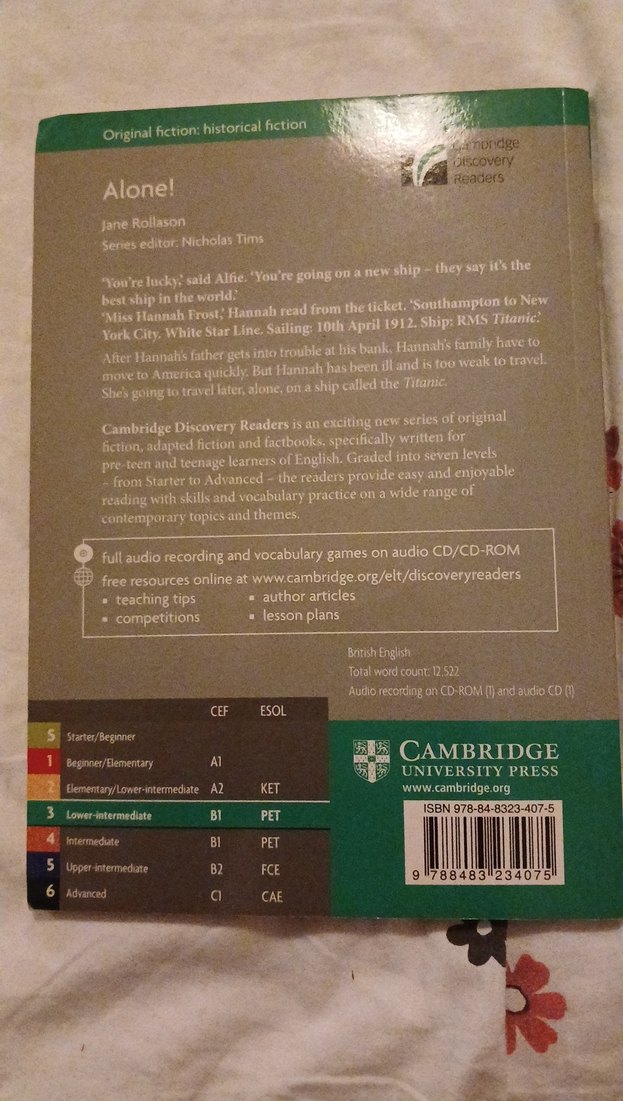 Alone! -Jane Rollason, Cambridge Yabancı Dil Kitabı Cambridge b1 - Görsel 2