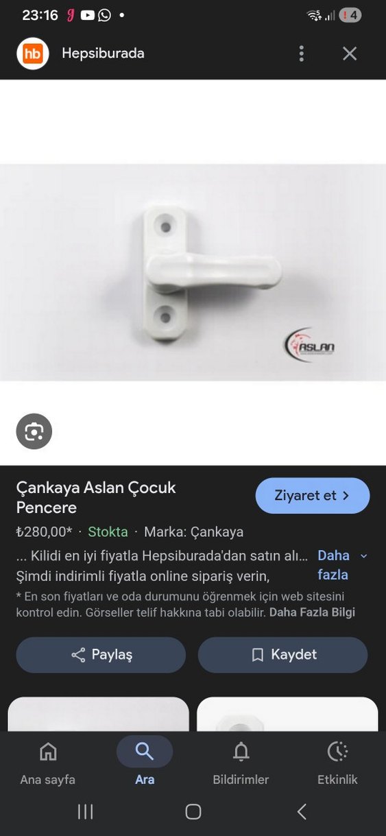 Aslan Çocuk Emniyet Kilidi 4'lü Set Kırmızı - Görsel 5