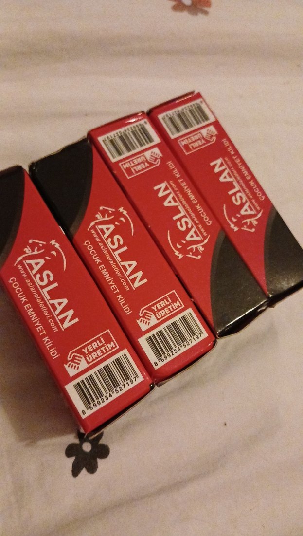 Aslan Çocuk Emniyet Kilidi 4'lü Set Kırmızı - Görsel 4